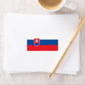 Slowakische Flagge Adressaufkleber (Insitu)