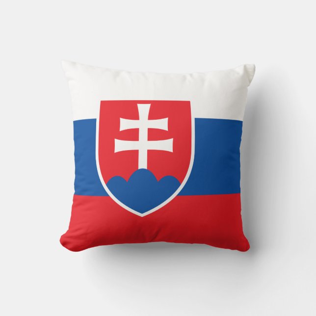 Slowakische Flagge Amerikas MoJo Pillow Kissen (Vorderseite)