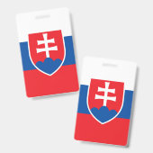 slowakische Flagge Ausweis (Vorder- & Rückseite)