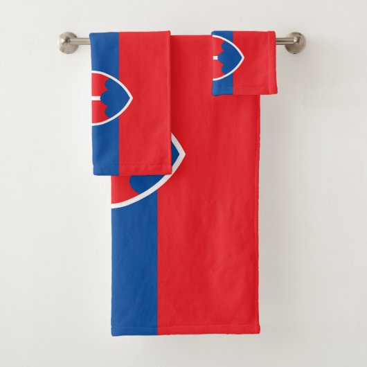 Slowakische Flagge Badhandtuch Set (Insitu)