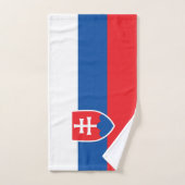 Slowakische Flagge Badhandtuch Set (Handtuch)