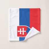 Slowakische Flagge Badhandtuch Set (Waschlappen)