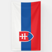 Slowakische Flagge Banner (Vertikal)