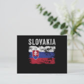 Slowakische Flagge beschädigt - slowakische Flagge Postkarte (Stehend Vorderseite)