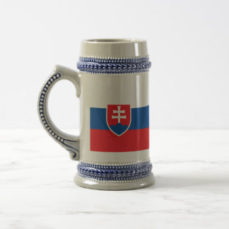 slowakische Flagge Bierglas