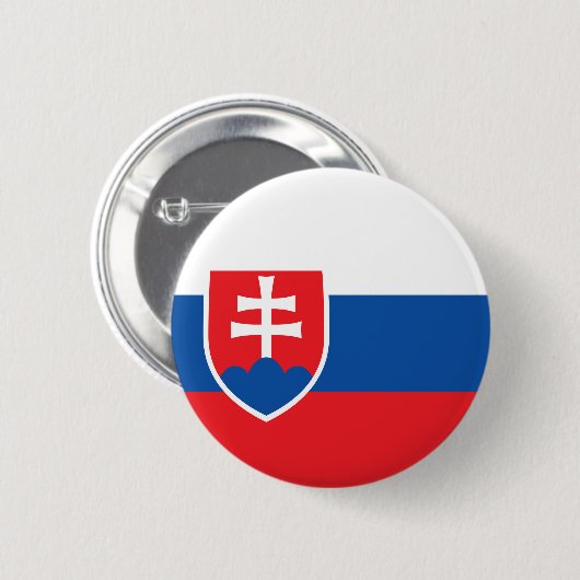 Slowakische Flagge Button (Vorne & Hinten)
