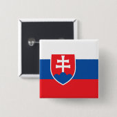 slowakische Flagge Button (Vorne & Hinten)