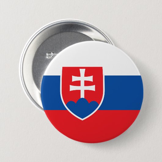 slowakische Flagge Button (Vorne & Hinten)