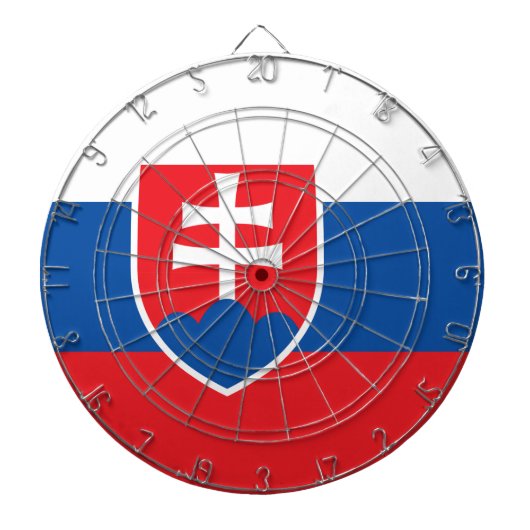slowakische Flagge Dartscheibe (vorne)