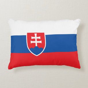 Slowakische Flagge Dekokissen