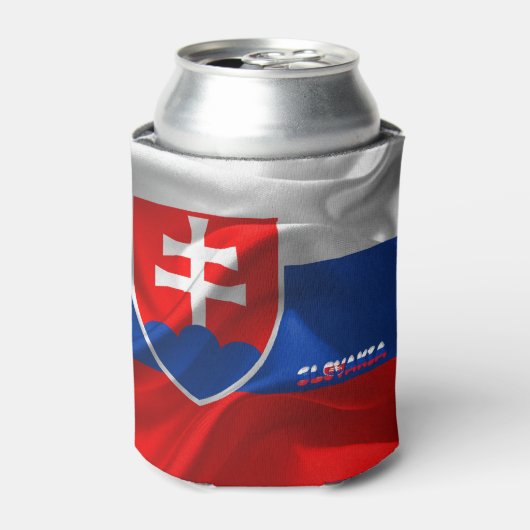 Slowakische Flagge Dosenkühler (Kanne Vorderseite)