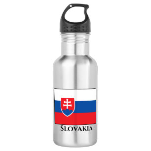 slowakische Flagge Edelstahlflasche