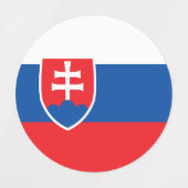 Slowakische Flagge Etiketten (Design 1)