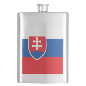 Slowakische Flagge Flachmann (Vorderseite)