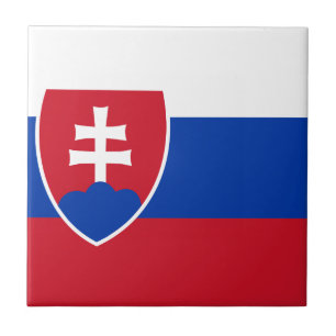slowakische Flagge Fliese