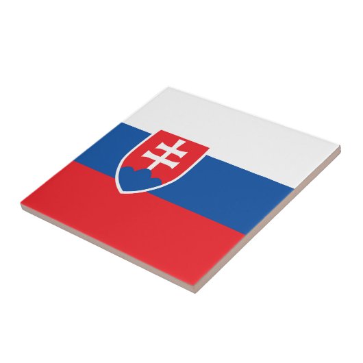 Slowakische Flagge Fliese (Seite)