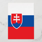 Slowakische Flagge Folieneinladung (Rückseite)
