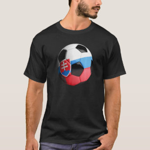 Slowakische Flagge Fußball-Fußball-Ball T-Shirt