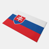 slowakische Flagge Fußmatte (Schrägansicht)