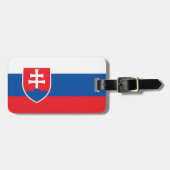 Slowakische Flagge Gepäckanhänger (Vorderseite horizontal)