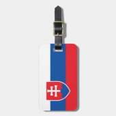 Slowakische Flagge Gepäckanhänger (Vorderseite vertikal)