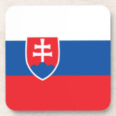Slowakische Flagge Getränkeuntersetzer (Vorderseite)