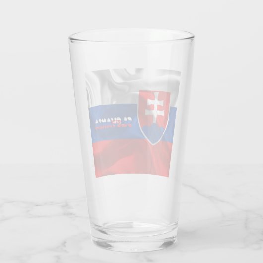 Slowakische Flagge Glas (Rückseite)