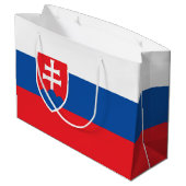 Slowakische Flagge Große Geschenktüte (Rückseite Schrägansicht)