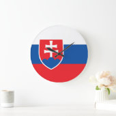 slowakische Flagge Große Wanduhr (Zuhause)