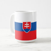 Slowakische Flagge Kaffeetasse (Vorderseite Links)