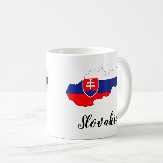 Slowakische Flagge Kaffeetasse (VorderseiteRechts)