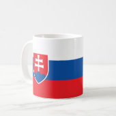 slowakische Flagge Kaffeetasse (Vorderseite Links)