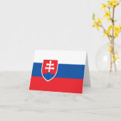 Slowakische Flagge Karte (Gelbe Blume)