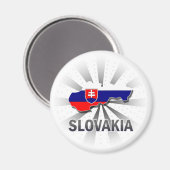 Slowakische Flagge Karte 2.0 Magnet (Vorderseite/Rückseite)