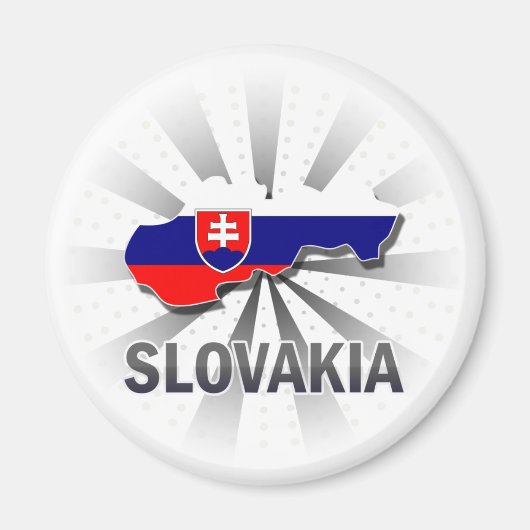 Slowakische Flagge Karte 2.0 Magnet (Vorne)