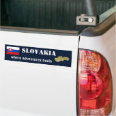 Slowakische Flagge + Karte Autoaufkleber (Auf Lkw)