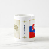 Slowakische Flagge + Karte Tasse (Mittel)