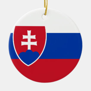 slowakische Flagge Keramikornament