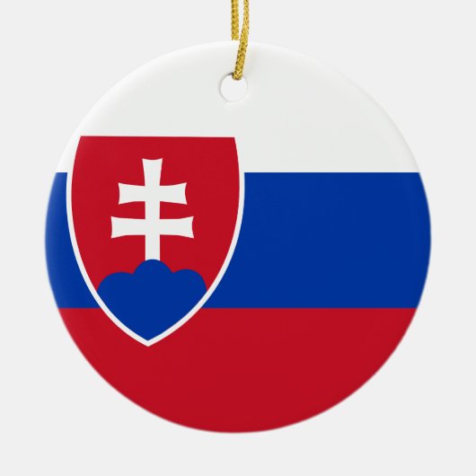 slowakische Flagge Keramikornament (Vorne)