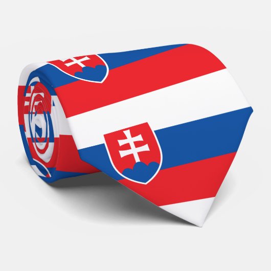 slowakische Flagge Krawatte (Gerollt)