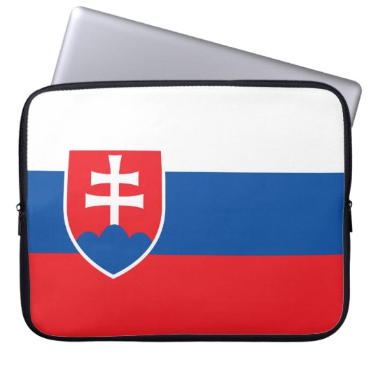 slowakische Flagge Laptopschutzhülle (Vorderseite)