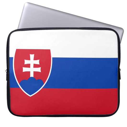 slowakische Flagge Laptopschutzhülle (Vorderseite)