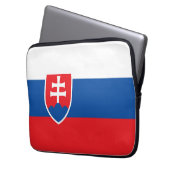 Slowakische Flagge Laptopschutzhülle (Vorderseite Links)