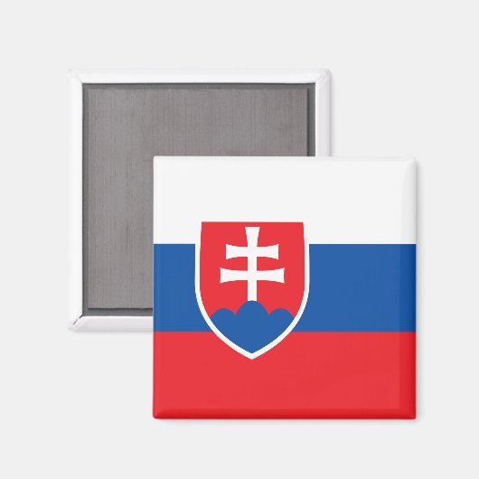 slowakische Flagge Magnet (Vorderseite/Rückseite)