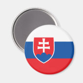 slowakische Flagge Magnet (Vorderseite/Rückseite)