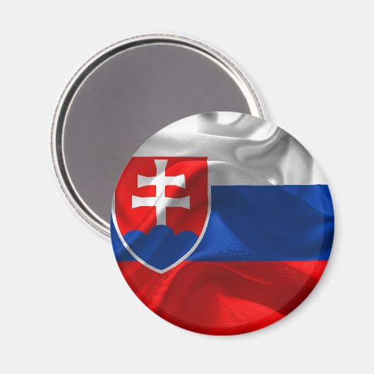 Slowakische Flagge Magnet (Vorderseite/Rückseite)
