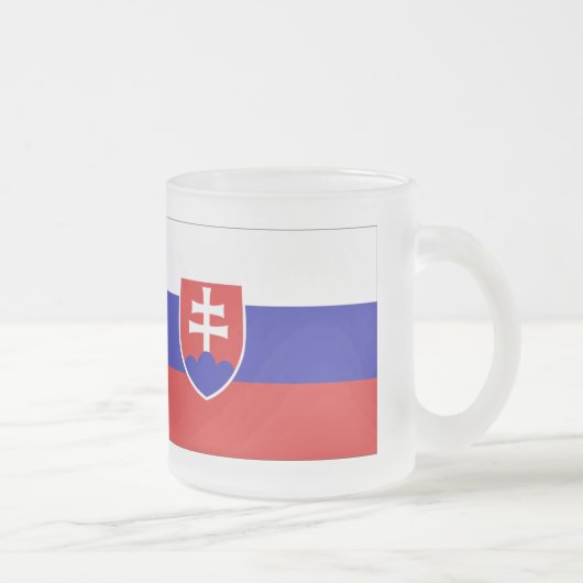slowakische Flagge Mattglastasse (Rechts)