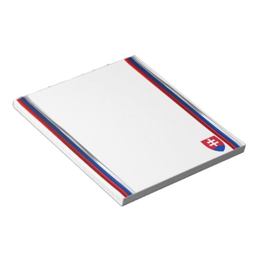 Slowakische Flagge Notizblock (angewinkelt)