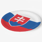 slowakische Flagge Pappteller (Schrägansicht)