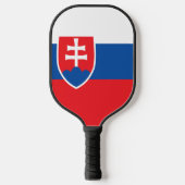 Slowakische Flagge Pickleball Schläger (Vorderseite)